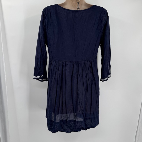 Shoshanna Swim Cover Womens S Sheer Embroidered Blue Flowy Floral Boho Beach - Picture 2 of 9